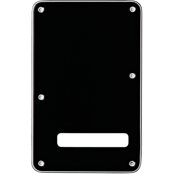 Fender (Parts) - Backplate, Stratocaster,  Black (B/W/B), 3-Ply