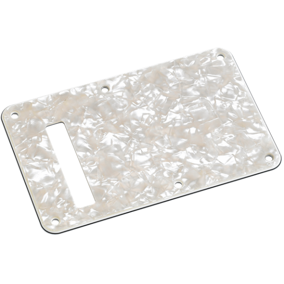Fender (Parts) - Backplate, Stratocaster, Aged White Moto, 4-Ply