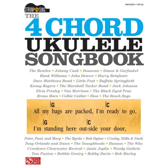The 4-Chord Ukulele Songbook -  Various   (Ukulele)  - Cherry Lane Music. Softcover Book