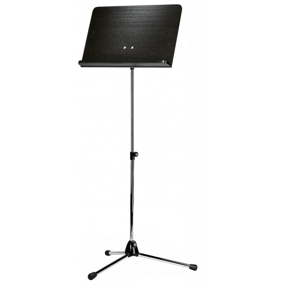 Konig & Meyer - 11812 Orchestra Music Stand  - Chrome Stand, Black Wooden Desk