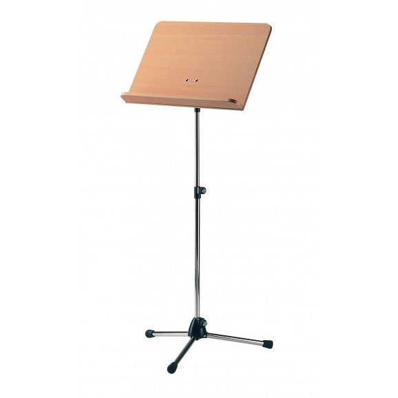 Konig & Meyer - 11819 Orchestra Music Stand  - Chrome Stand, Beech Wooden Desk