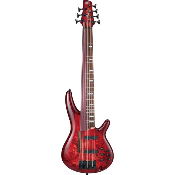 Ibanez SRAS7 RSG Ashula Hybrid Bass Guitar in Red