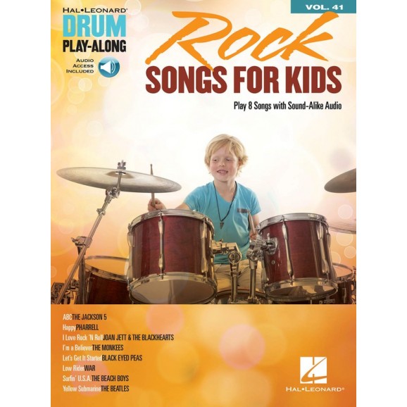 Rock Songs for Kids -  Various   (Drums) Drum Play-Along - Hal Leonard. Sftcvr/Online Audio Book