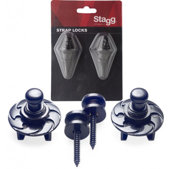 Stagg SSL1 BK Strap Buttons With Locking System Black