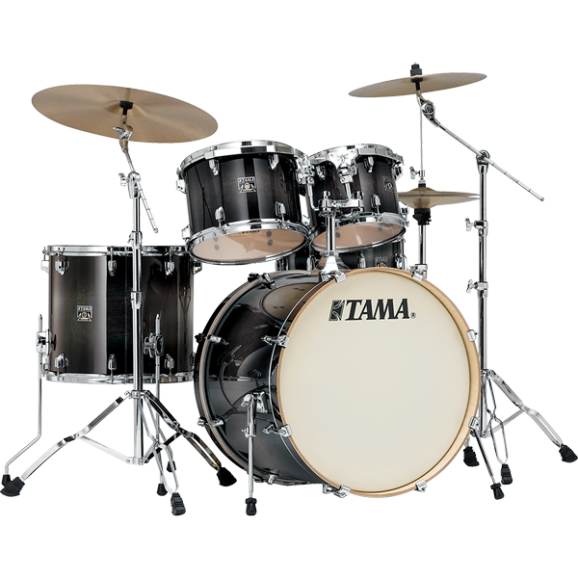 Tama  Superstar Classic 5pc Euro Size Drum Kit with Hardware. Transparent Black Burst.