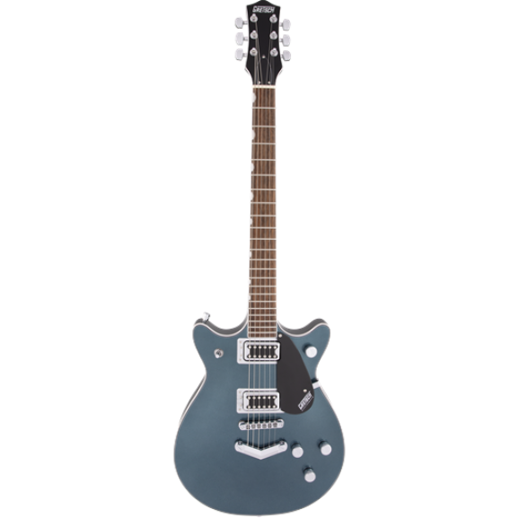 Gretsch Electromatic Double Jet BT with V-Stoptail and Laurel Fingerboard in Jade Grey Metallic 