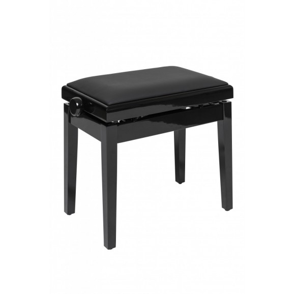 Stagg PBH 390 BKP SBK Highgloss Black Hydraulic Piano Bench With Fireproof Black Vinyl Top