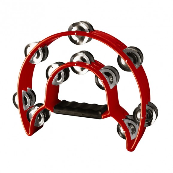 Stagg TAB-1 Red Cutaway Plastic Tambourine With 20 Jingles