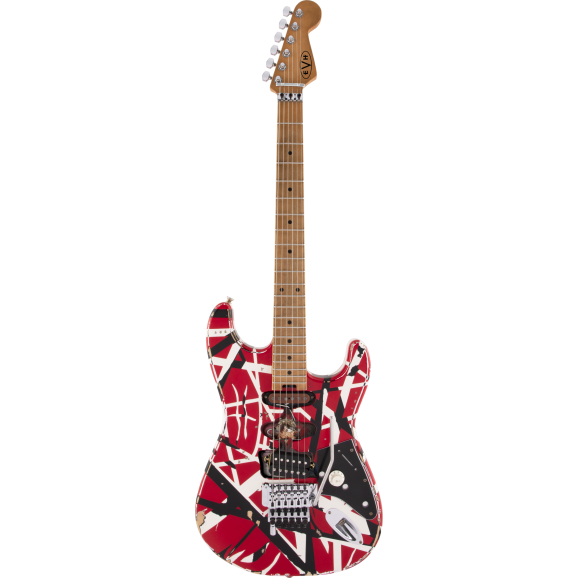 EVH Striped Series Frankie Electric Guitar in Red/White/Black Relic