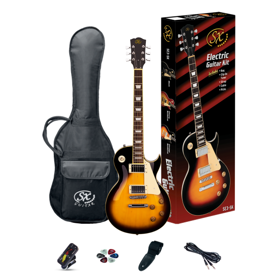 SX Les Paul Style Electric Guitar Kit in Vintage Sunburst