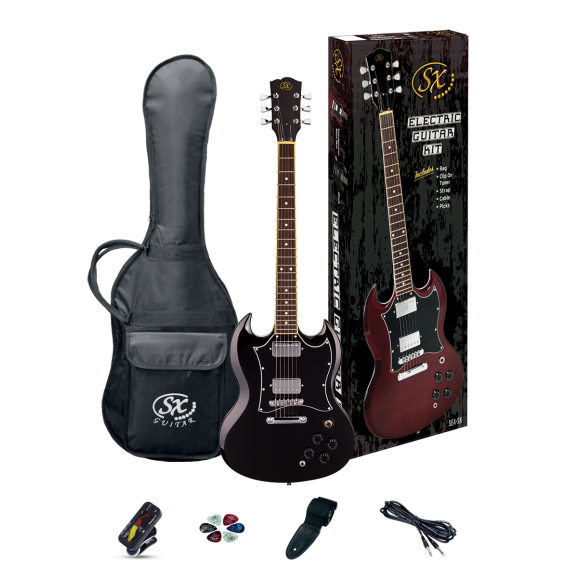 SX SG Style Electric Guitar Kit in Black