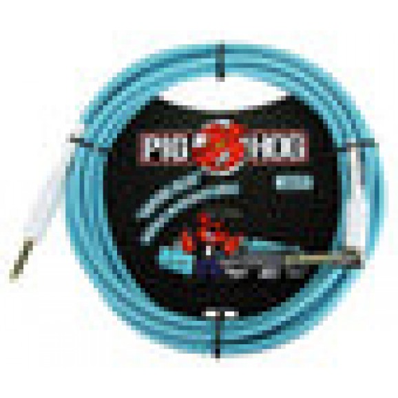 Pig Hog "Daphne Blue" Instrument Cable, 10ft. Right Angle