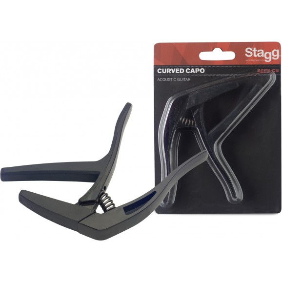 Stagg - Curved "Trigger" Capo For Acoustic/Electric Guitar