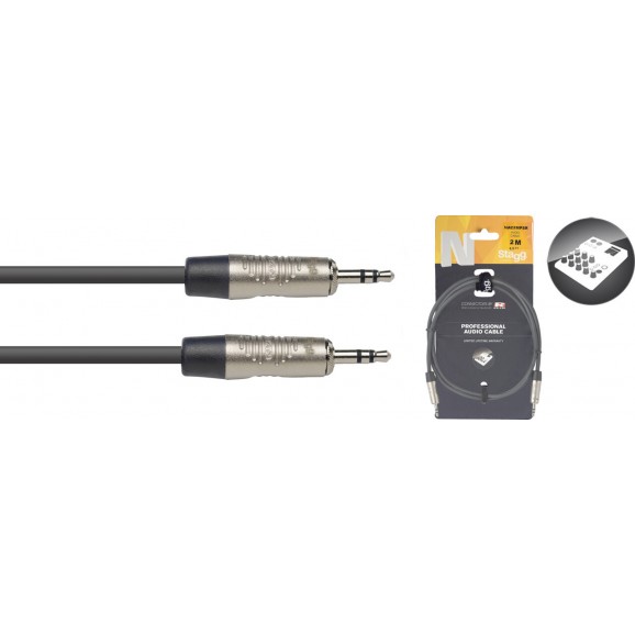Stagg NAC2MPSR N Series Audio Cable, Mini Jack/Mini Jack (M/M), Stereo, 2 M (6')