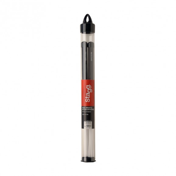 Stagg SBRU10-RN Nylon Brushes with Rubber Handle