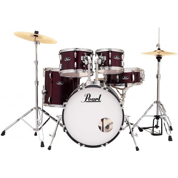 Pearl Roadshow 20" Fusion Drum Kit Package in Red Wine