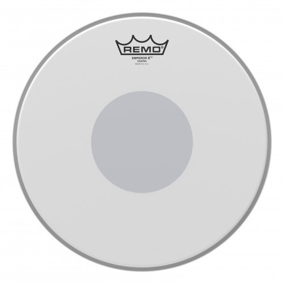 Remo 12" White Coated Emperor X Bottom Black Dot Snare Batter