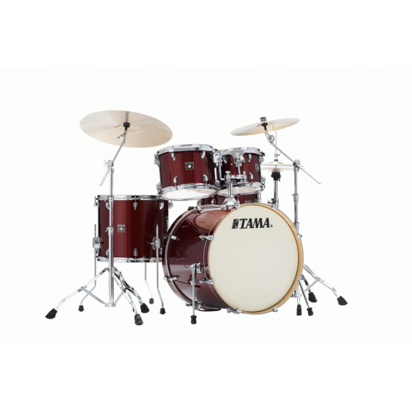 The The TAMA Superstar Classic 4-Piece Shell Pack with 18" Bass Drum in - Vintage White Sparkle (VWS) - with SM5W Hardware Pack Included