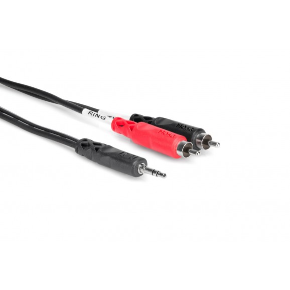 Hosa - CMR-203 - Stereo Breakout, 3.5 mm TRS to Dual RCA, 3 ft