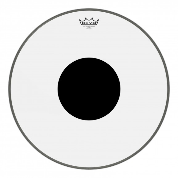 Remo 20" CS Clear Black Dot™ Controlled Sound Bass Drumhead