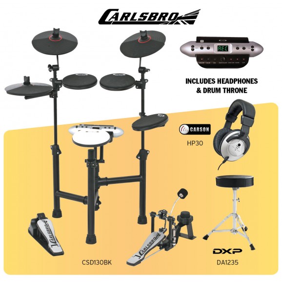 Carlsbro  CSD130PACK  5 Piece Electronic Drum Kit Pack. 