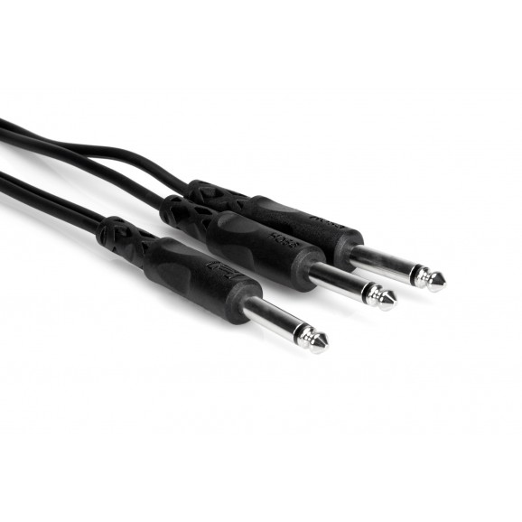 Hosa - CYP-105 - Y Cable, 1/4 in TS to Dual 1/4 in TS, 5 ft