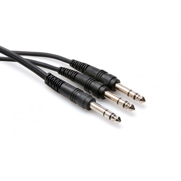 Hosa - CYS-103 - Y Cable, 1/4 in TRS to Dual 1/4 in TRS, 3 ft