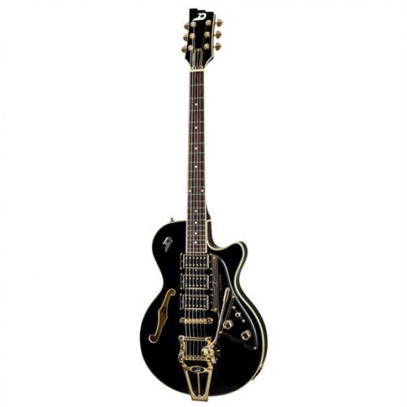 Duesenberg Starplayer TV Custom Semi-Hollow Electric Guitar in Black