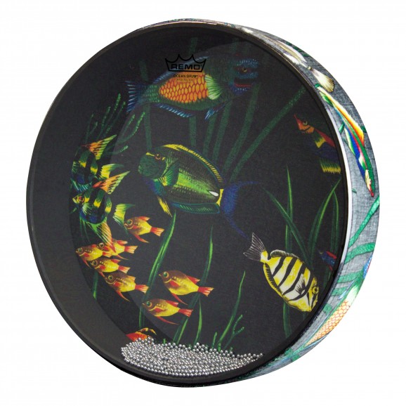 Remo 12"x 2.5" Ocean Drum with Fish Graphic