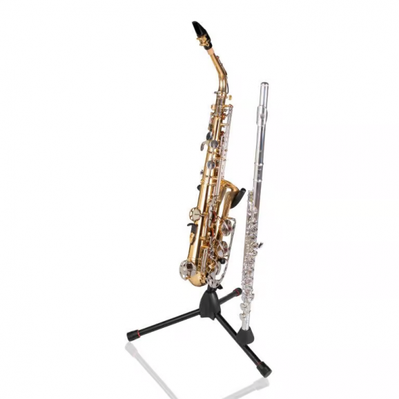 The Gator GFWBNOSAXFLU Alto/tenor Sax Stand W/flutepeg 