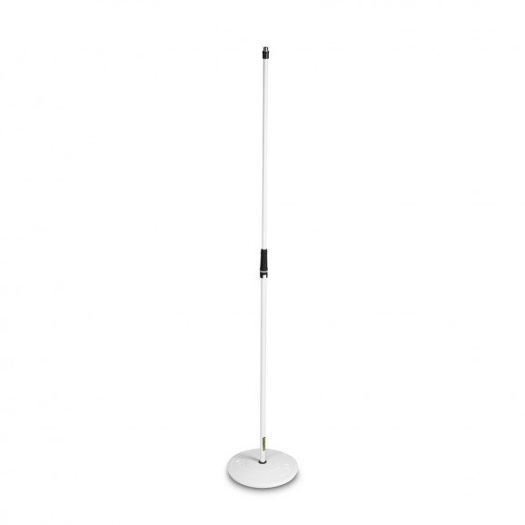 Gravity MS23W Straight Microphone Stand With Round Base White