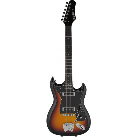 Hagstrom H-II Retroscape Guitar in 3 Tone Sunburst