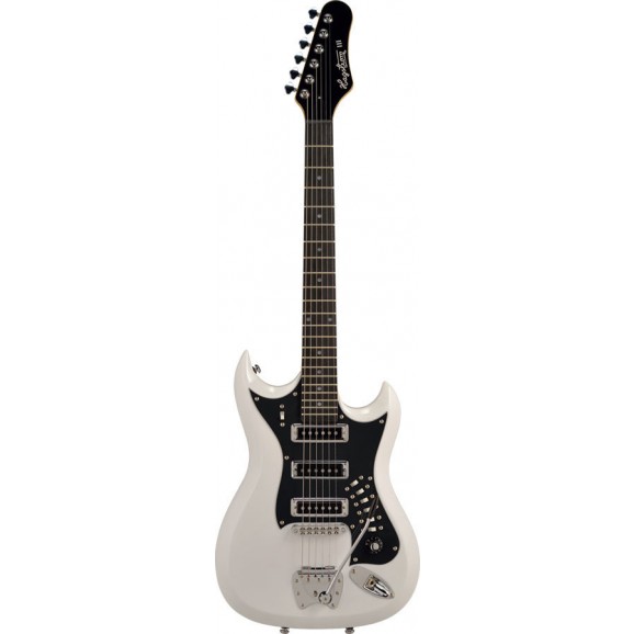 Hagstrom H-III Retroscape Guitar in White Gloss