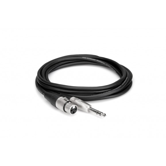 Hosa - HXS-015 - Pro Balanced Interconnect, REAN XLR3F to 1/4 in TRS, 15 ft