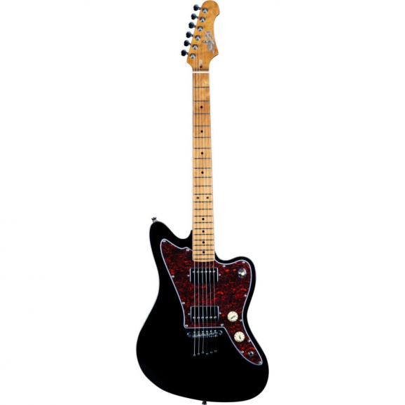 Jet JJ-350 HH Electric Guitar with Maple Fretboard – Black