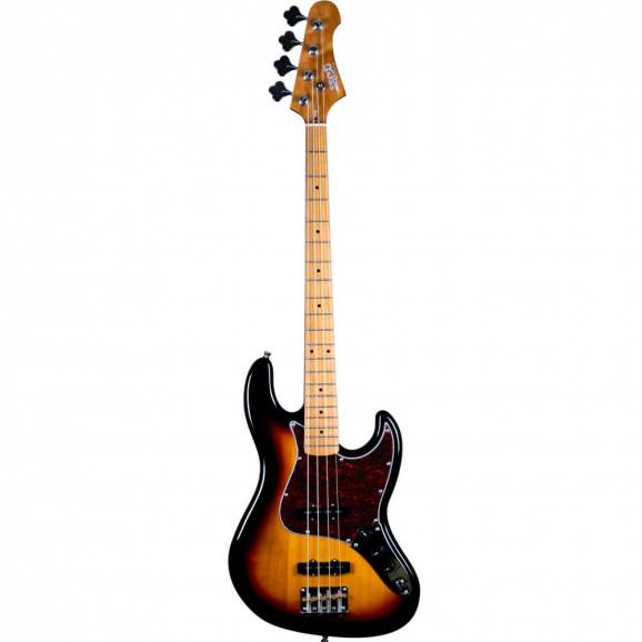 Jet JJB-300 4-String Bass Guitar with Maple Fretboard – Sunburst