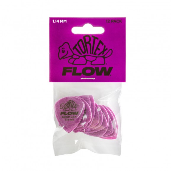 JIM DUNLOP - JPTF114 TORTEX® FLOW®  TORTEX® FLOW® Standard Player’s Pack  1.14mm.  Purple
