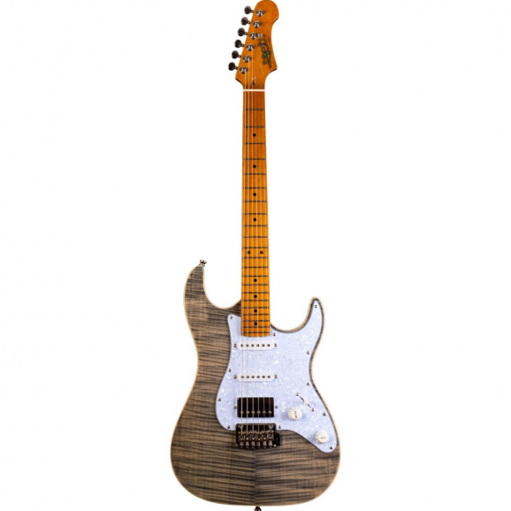 Jet JS-450 HSS Electric Guitar with Maple Fretboard – Transparent Black