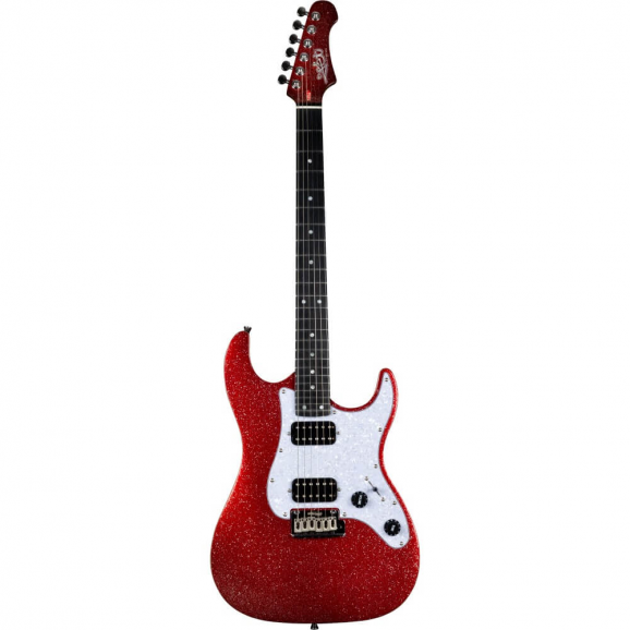 Jet JS-500 HH Electric Guitar with Ebony Fretboard – Red Sparkle