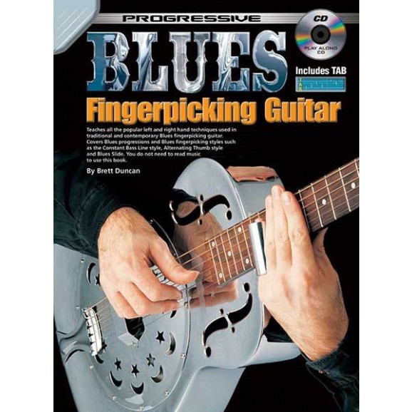 Progressive Blues Fingerpicking Guitar Book/CD