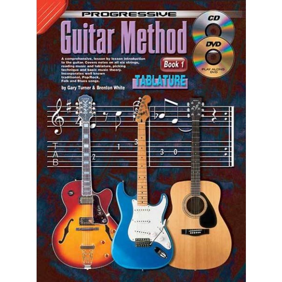 Progressive Guitar Method Book 1 Tablature Book/CD/DVD