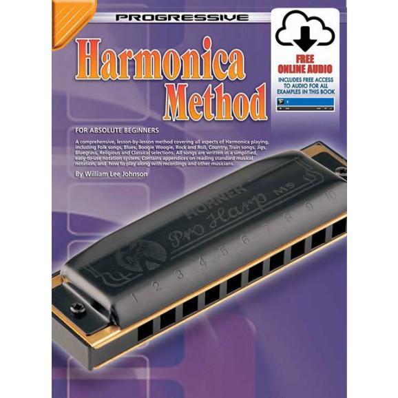 Progressive Harmonica Method Book/Online Video & Audio