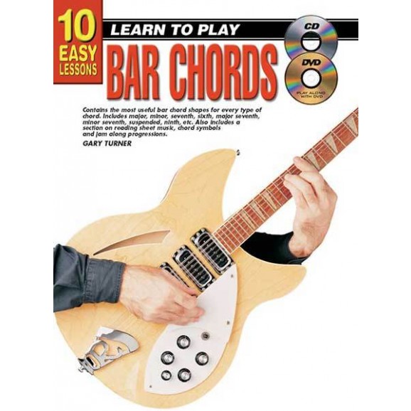 10 Easy Lessons Learn To Play Bar Chords Book/CD/DVD