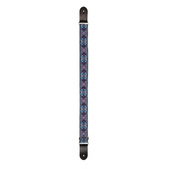 XTR - LS331  Woven poly cotton strap - purple paisley 