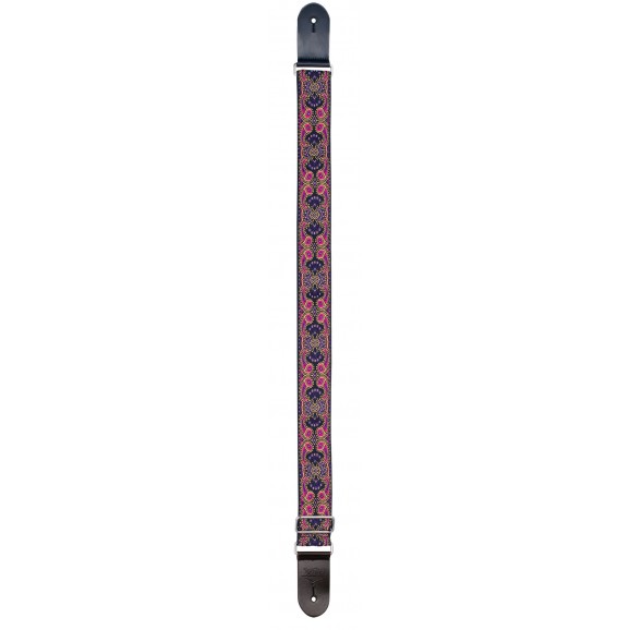XTR - LS332  Woven poly cotton strap - pink paisley 
