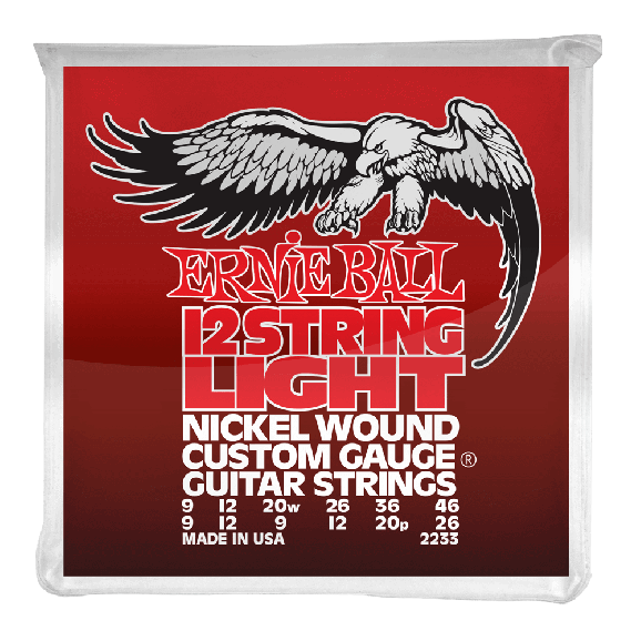 Ernie Ball - Light 12-String Nickel Wound Electric Guitar Strings 9-46 Gauge