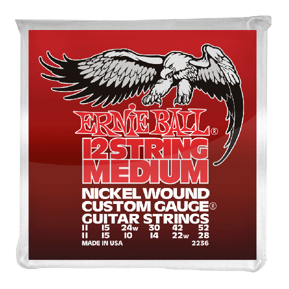 Ernie Ball - Medium 12-String Nickel Wound Electric Guitar Strings 11-52 Gauge