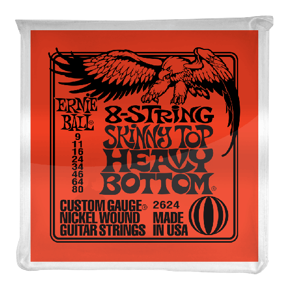 Ernie Ball - Skinny Top Heavy Bottom Slinky 8-String Electric Guitar Strings 9-80 Gauge