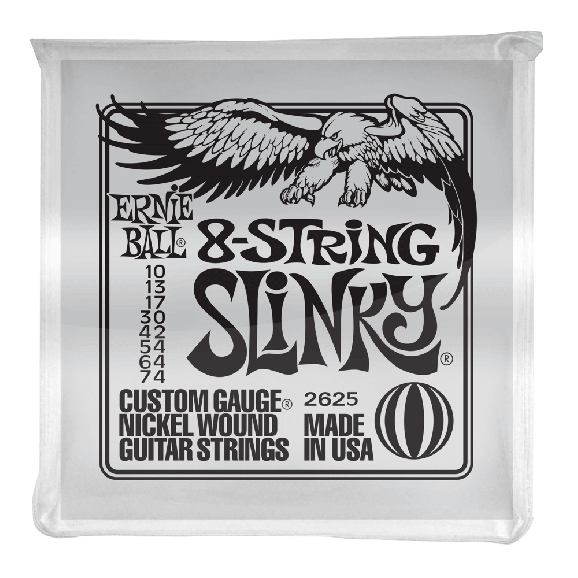 Ernie Ball - Slinky 8-String Nickel Wound Electric Guitar Strings 10-74 Gauge