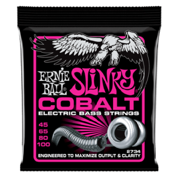 Ernie Ball Super Slinky Cobalt Electric Bass Strings - 45-100 Gauge